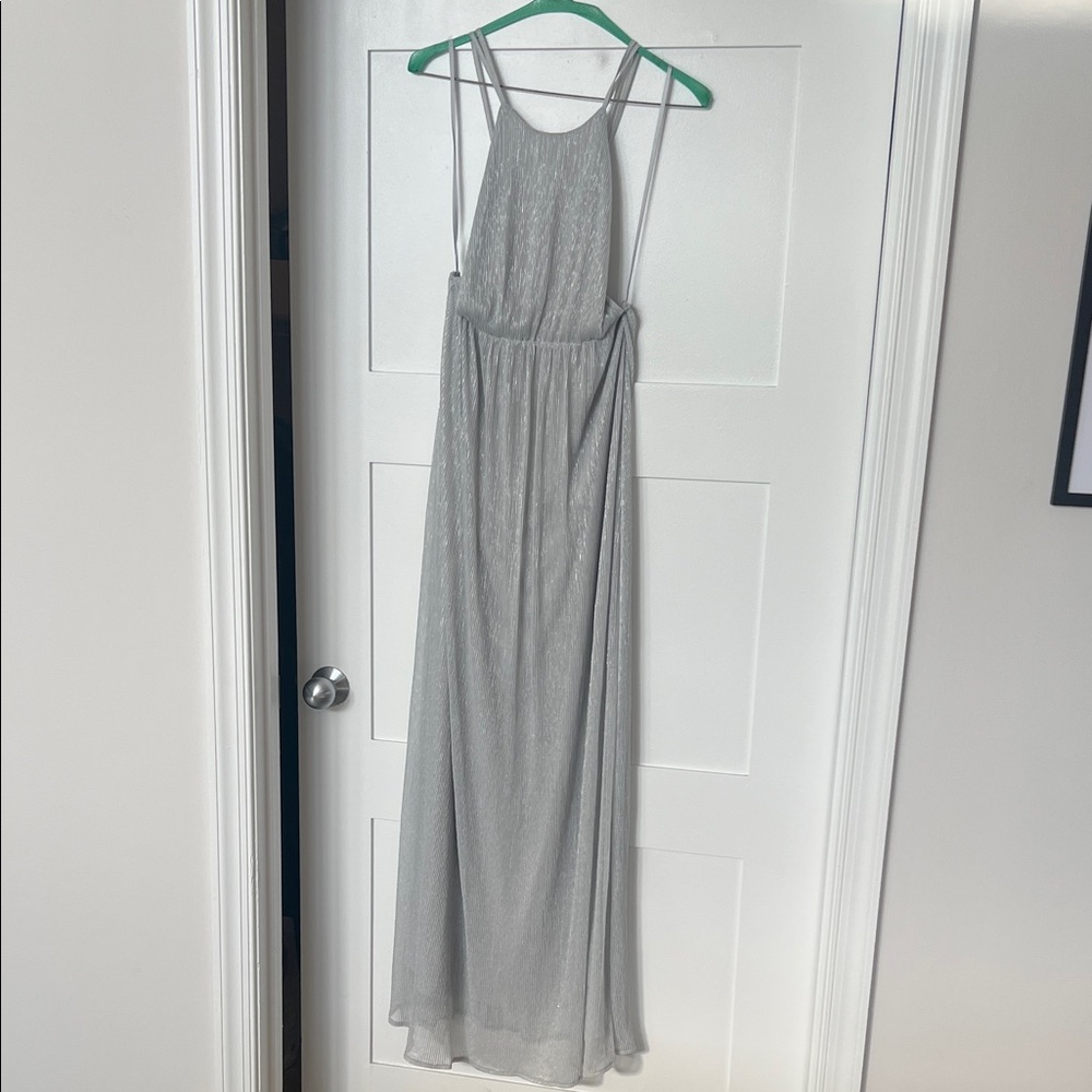 Lulu's Silver Maxi Dress